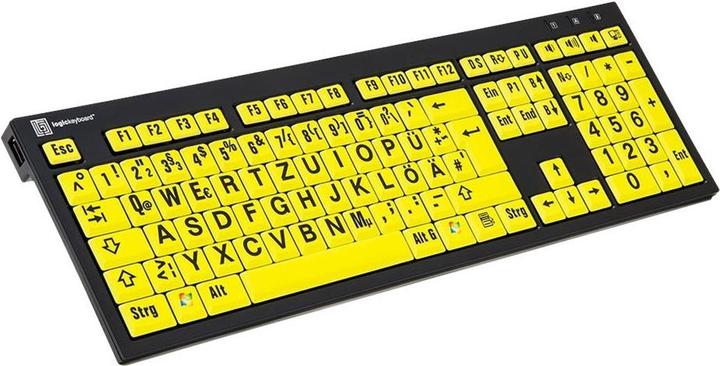 Immagine prodotto Logickeyboard XL Print PC Slim Line NERO (DE, Cablato)