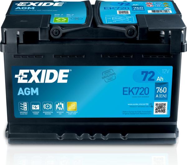 Immagine prodotto Exide EK720 (12 V, 72 Ah, 760 A)