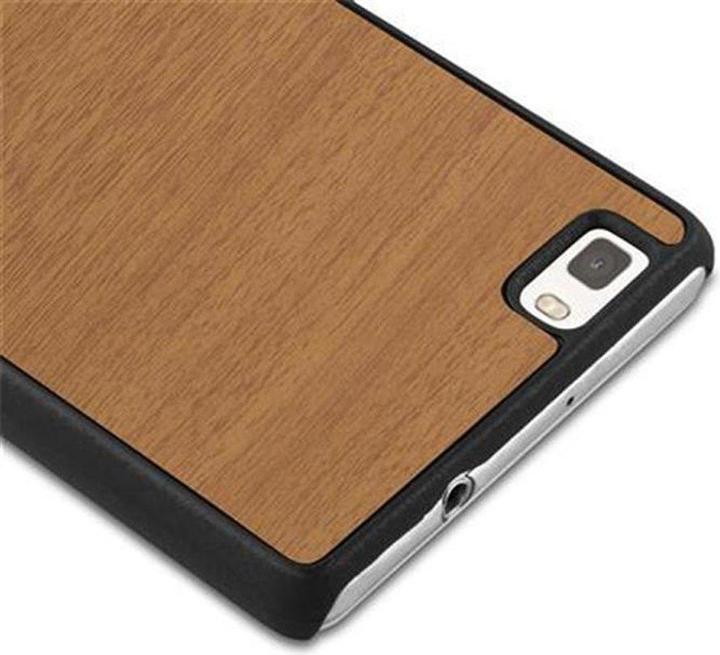 Actual product image Cadorabo Hard Cover Woody Cover (Huawei P8 Lite)