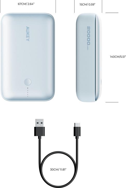 Immagine prodotto Aukey Spark Mini (20000 mAh, 22.50 W, 77 Wh)