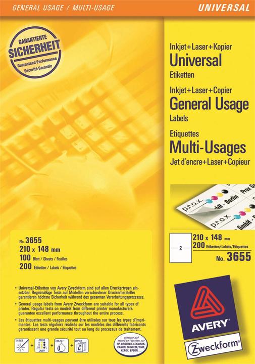 Image du produit Avery Étiquettes universelles