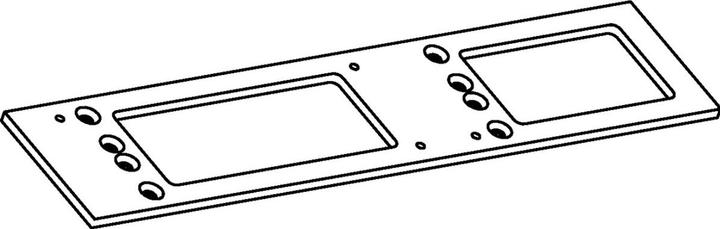 Actual product image Geze Mounting plate for TS 4000 / 5000 (French window, Wooden door, Room door, Entrance door, Indoor)