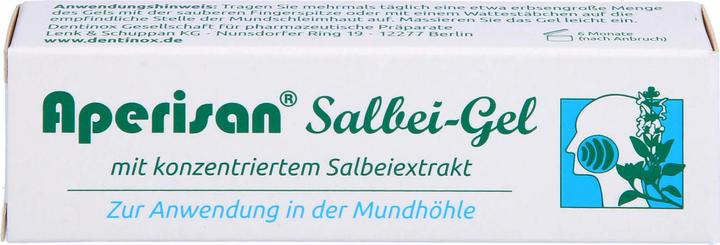 Actual product image Dentinox Aperisan Sage Gel for sensitive and irritated gums, 10 ml gel (10 ml)