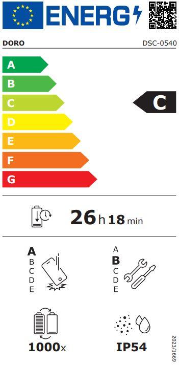 Energy Label Doro Aurora A20 (4.50", 13 Mpx, 4G)