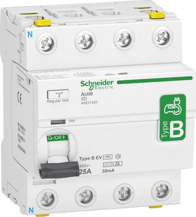 Produktbild Schneider Electric Schneider Fehlerstrom-Schutz- A9Z51425schalter Elektrolade-station iID