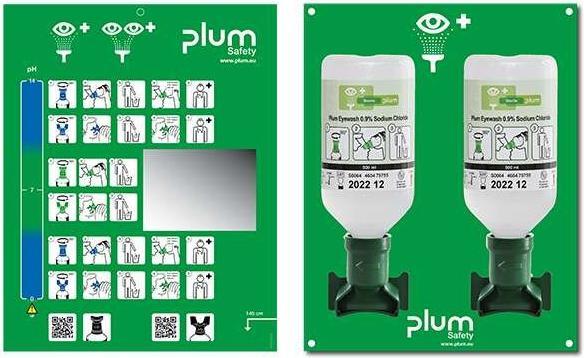 Plum Eye wash station 2x500ml NaCl (First aid set accessories)