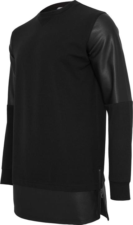 Image du produit Urban Classics Long Zipped Synthetic Leather Crewneck (M)
