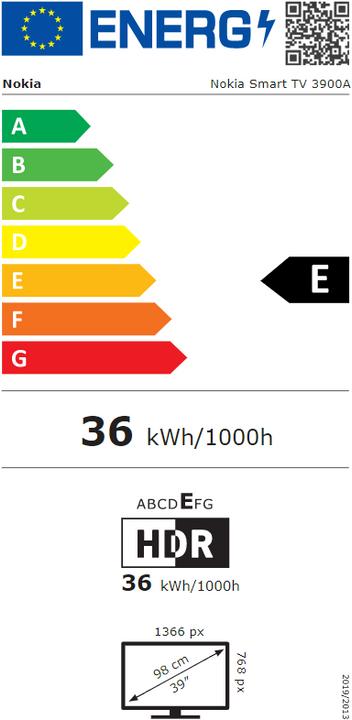 Energie-Label Nokia 3900A
