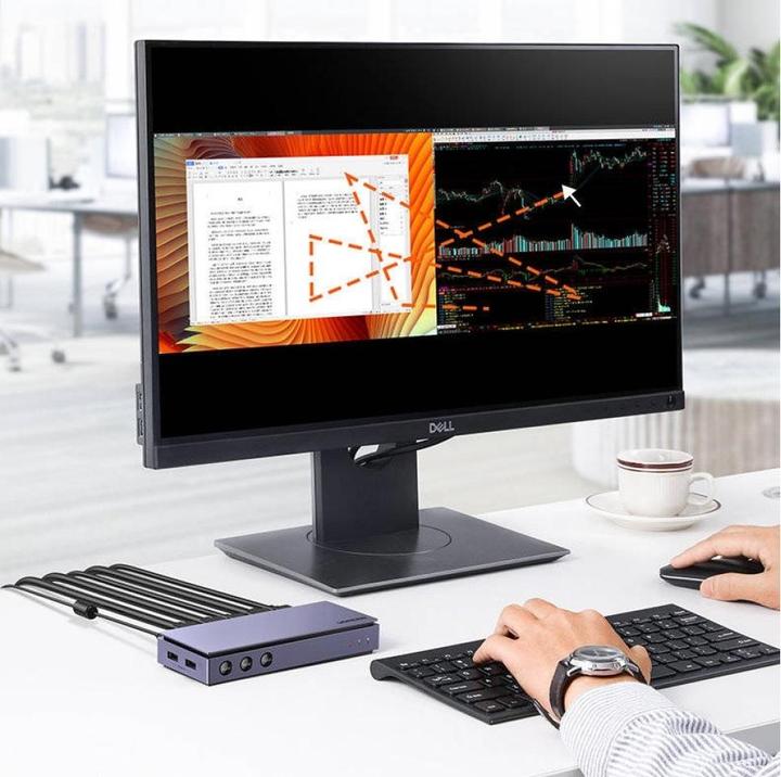 Produktbild Ugreen 2-in-1 HDMI USB KVM Switchbox mit Splitscreen Funktion