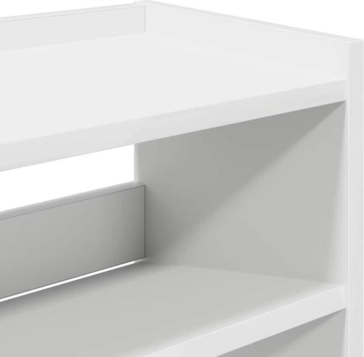 Actual product image VidaXL Shoe rack white 80x25x81 cm wood-based material
