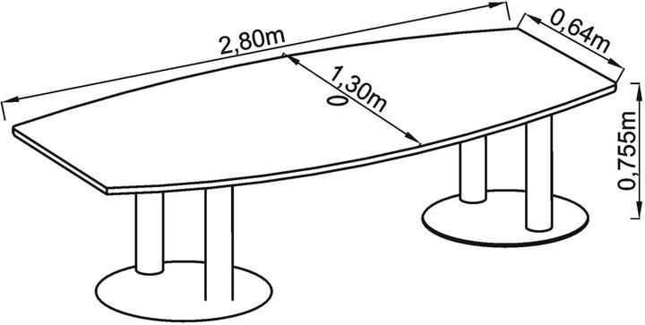 Produktbild Hammerbacher Serie KT (280 x 130 cm)