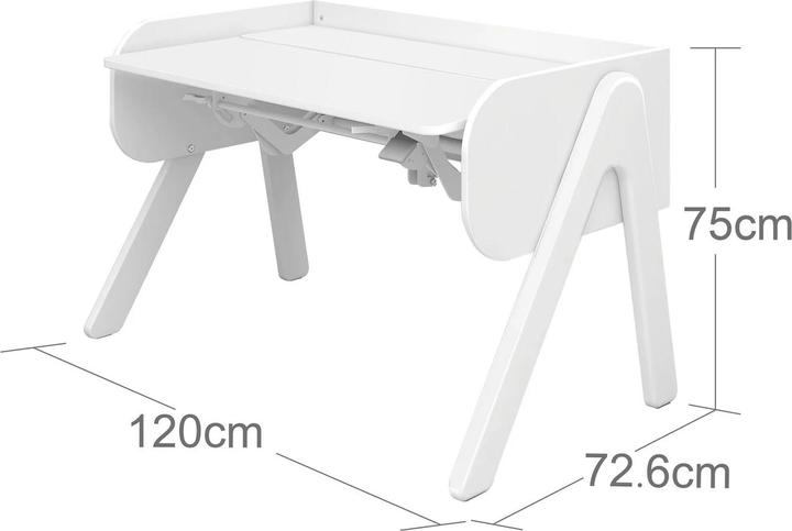 Produktbild Flexa Woody Schreibtisch mit Kippfunktion Weiss