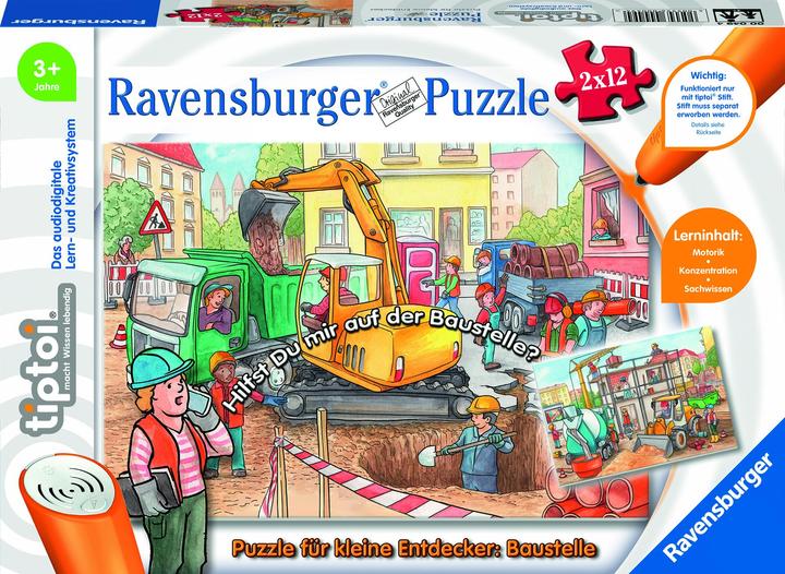 Image du produit tiptoi Puzzle pour les petits explorateurs : le chantier de construction (12 pièces)
