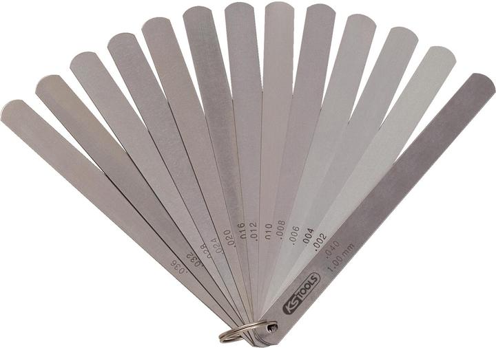 Produktbild KS Tools Kolbenspiellehre, 8 Blatt, 0,05-0,5mm, 150mm lang (15 cm)