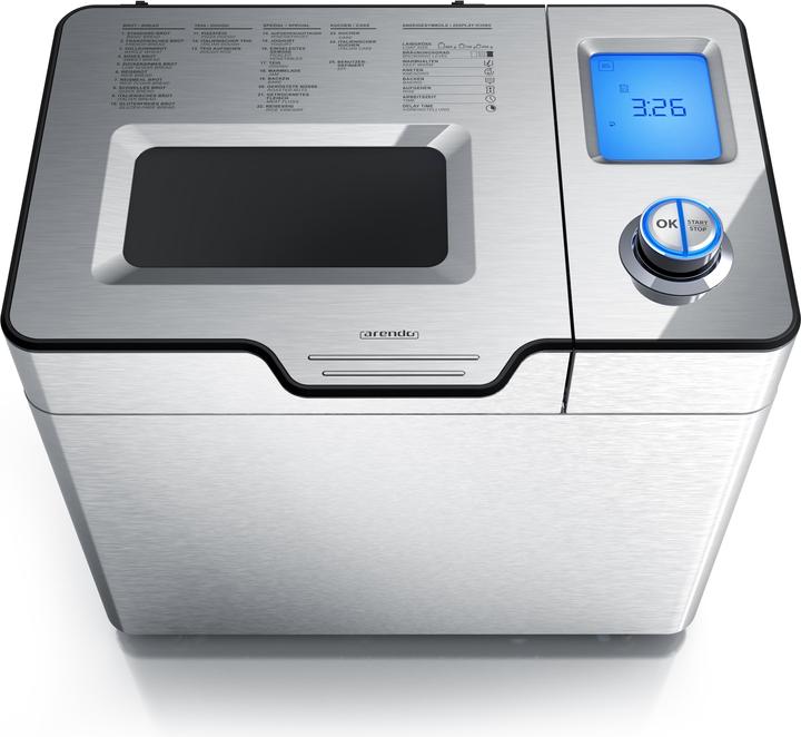 Arendo Bread maker, 25 programmes, 550 W, bread maker, automatic ingredient compartment, 1 kg capacity