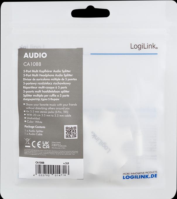 Actual product image LogiLink Audio Splitter (Jack adapter)