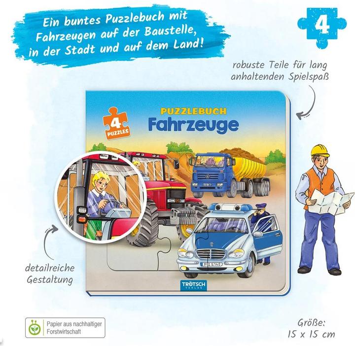 Produktbild Puzzlebuch Fahrzeuge (10 Teile)
