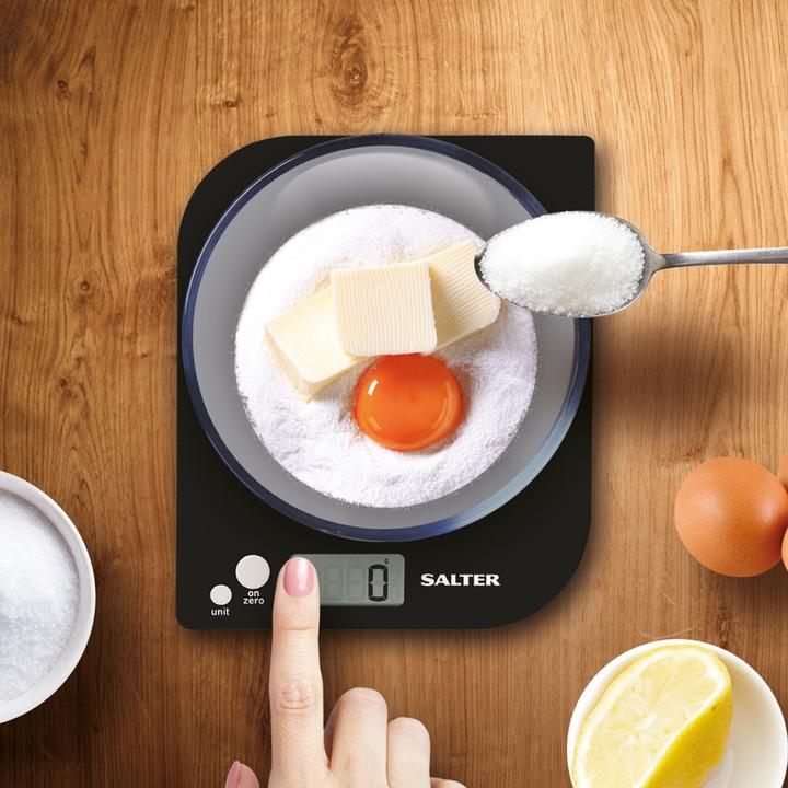 Produktbild Salter 1177 BKWHDR Leaf Electronic Digital Kitchen Scale - Black