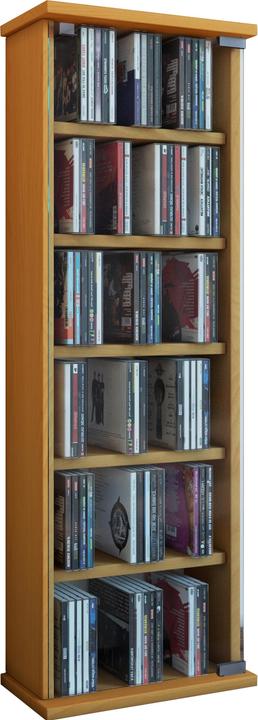 Produktbild VCM Holz CD DVD Stand Regal Vetro mit Glastür (31 x 18 x 92 cm)