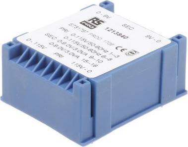 Image du produit Rs Pro Low Profile PCB Transformer 6VA 2x9V
