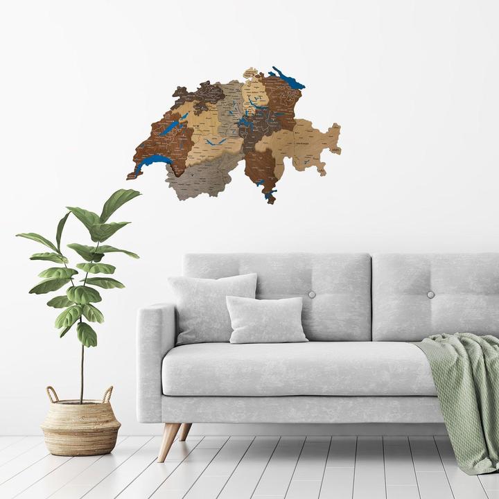 Image du produit Enjoy The Wood Suisse - Carte 3D (100 x 60 cm)