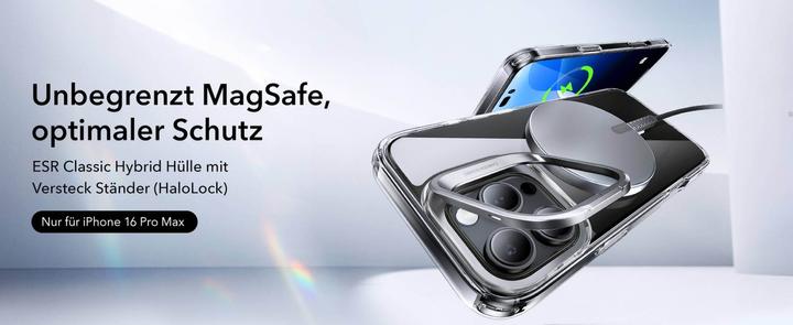 Image du produit ESR Classic Hybrid HaloLock Case mit Stash Stand (Apple iPhone 16 Pro Max)