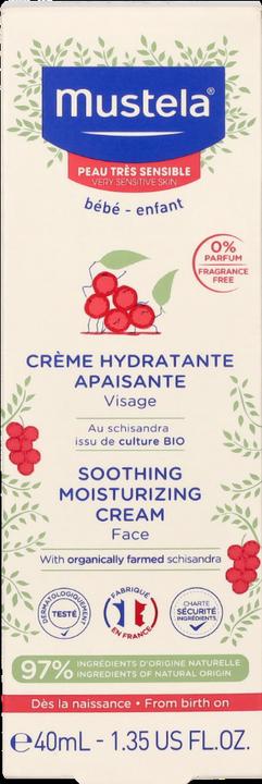 Energie-Label Mustela Beruhigende Gesichtscreme