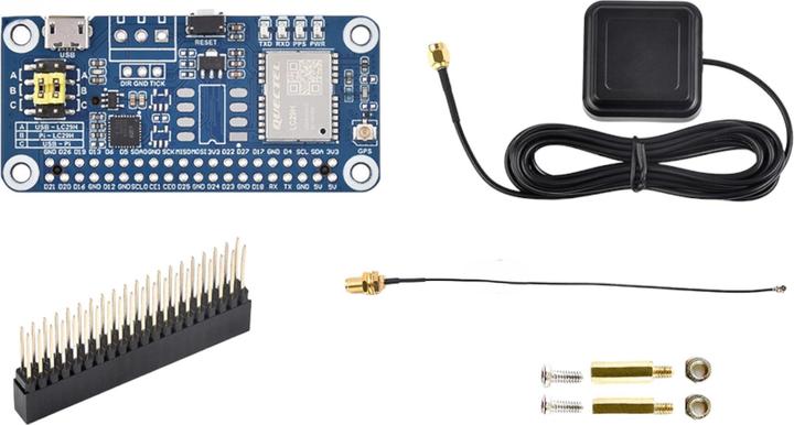Produktbild WaveShare GPS-RTK Rover LC29H(DA) Dual-band L1+L2 für Raspberry Pi