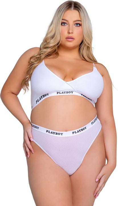 Playboy Lifestyle 2Teiliges DessousSet Weiss (XL)