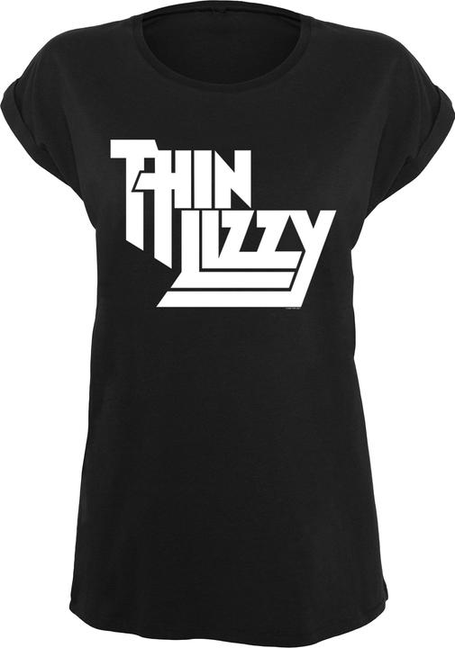 Merchcode Ladies Thin Lizzy - TL Stacked Logo White Basic T-Shirt - 181509 (M)