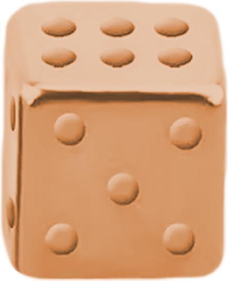 Star Piercing Würfel rosegold (Chirurgenstahl 316L, ohne Messing)