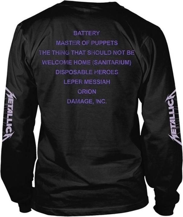 Immagine prodotto Metallica Master Of Puppets Maglietta Elenco delle Tracce Manica Lunga Adulto Unisex (XL)