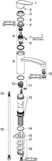 Produktbild hansgrohe Logis M31 Einhebel-Küchenarmatur 160, 1 Strahlart