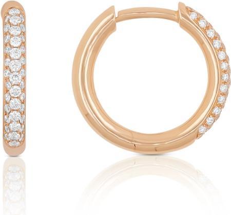Muau Creolen 750/18K Rotgold, Diamant 0.25ct. (750/18K Rotgold)