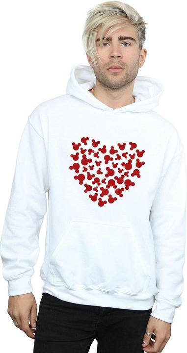 Immagine prodotto Disney Mickey Mouse Heart Silhouette Felpa con Cappuccio Uomo (3XL)