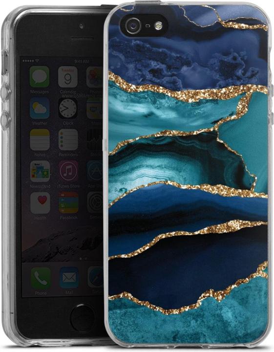 Produktbild DeinDesign Silikon Hülle für Apple iPhone 5 Handyhülle Case Smartphone Schutzhülle Glitzer Look Trends Marmor (Apple iPhone 5)