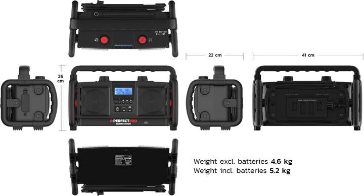 Image du produit PerfectPro Radio de chantier DSFREE 2 (DAB+ DAB, FM, Bluetooth)