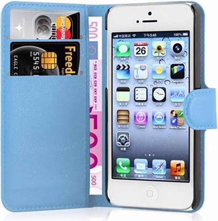 Actual product image Cadorabo Book with stand function cover (Apple iPhone 5)