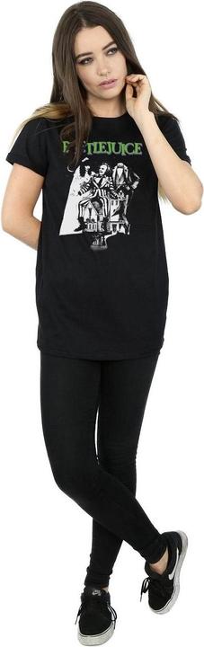 Immagine prodotto Beetlejuice Maglietta Boyfriend da donna/ragazzo in cotone Mono Poster (3XL)