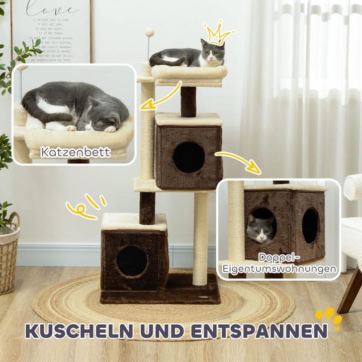 Immagine prodotto Jamb Kratzbaum (107 cm, Beige, Bianco crema, Marrone scuro)