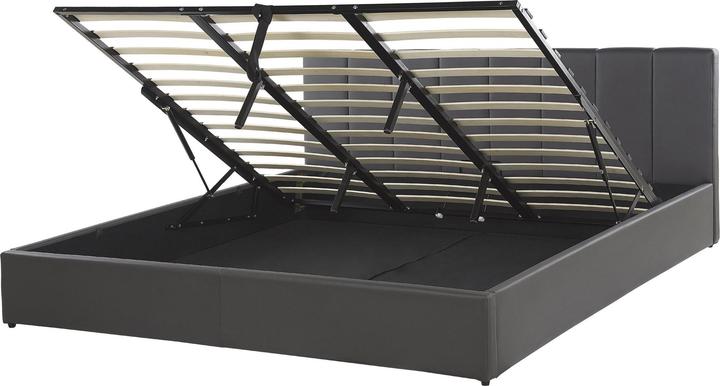 Image du produit Beliani Lit en simili cuir gris avec sommier relevable 180 x 200 cm DREUX (180 x 200 cm)