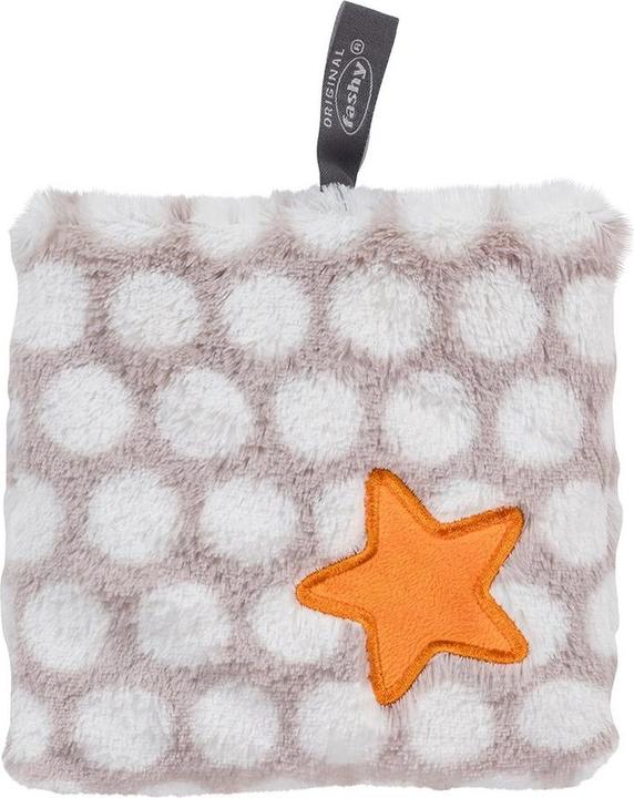 Fashy Wärmekissen Punkt mit Stern Rapssamen Flauschbezug Abnehmbar/Waschbar (15 x 15 cm)
