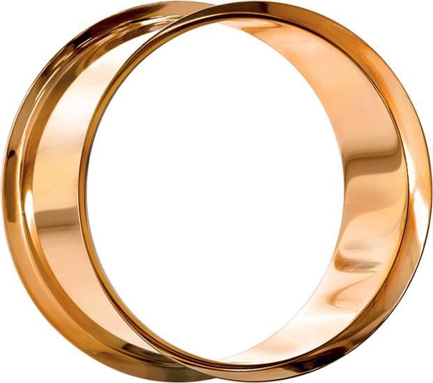 Star Piercing Flared Tunnel rosegold (ohne Messing, Chirurgenstahl 316L)