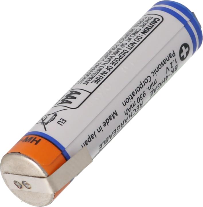 Actual product image Panasonic Akku BK-4HGAE Micro AAA HR-4U NiMH Akku mit Lötfahne Z-Form (1 pcs., AAA, 1000 mAh)