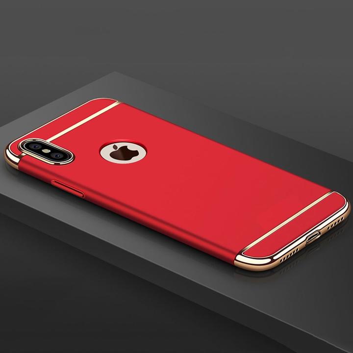 Produktbild König Design Apple iPhone X Hülle Case Handy Cover Schutz Tasche Schutzhülle Bumper Etuis Rot (Apple iPhone X)