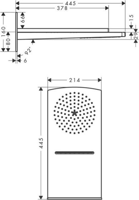 Produktbild hansgrohe Raindance Rainfall 180 Air 2jet Kopfbrause : Farbe - Chrom (2 Strahlarten, 17 l/min)
