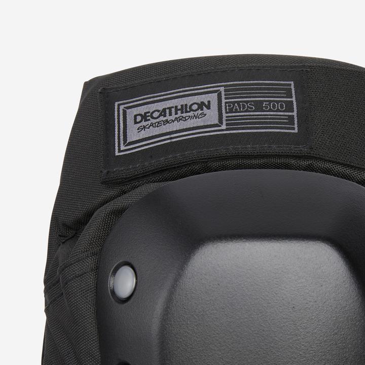 Image du produit Decathlon Adulte 3-Piece Skateboarding Protector Set Pad500 Black (L, Genouillère, Protège-poignets, Coudes, Modèle unique)