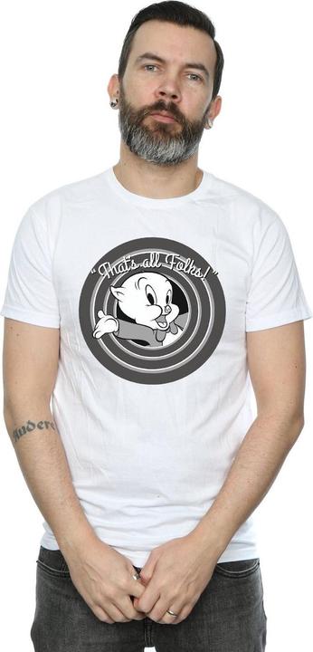 Immagine prodotto Looney Tunes Maglietta uomo That's All Folks Porky Pig in cotone (3XL)