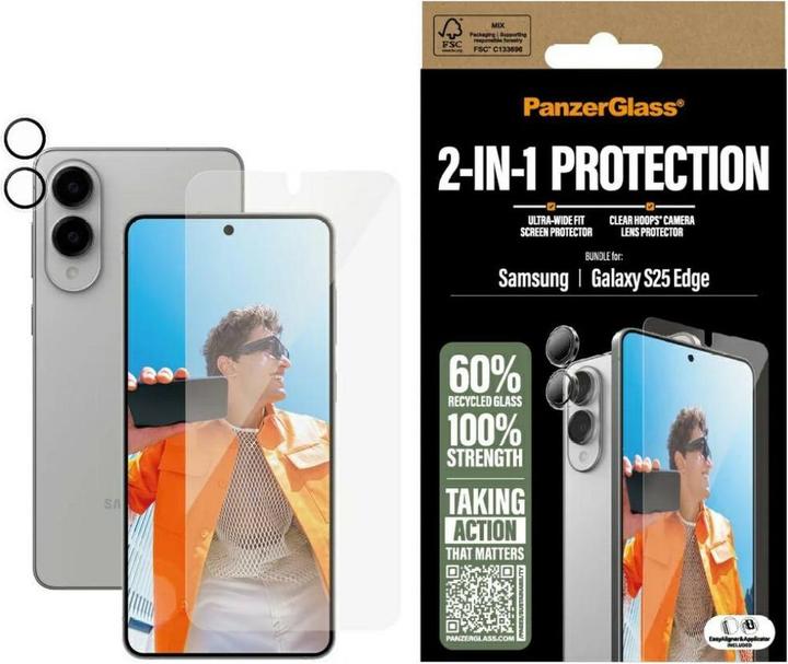 Produktbild PanzerGlass Bundle Hard Case+Glass (1 Stück, Samsung Galaxy S25 Edge)