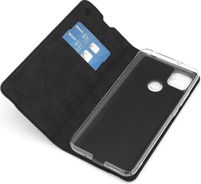 Produktbild Wave BookCase -suojakotelo, Xiaomi Redmi 9C, musta (Xiaomi Redmi 9C)